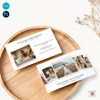 Photography Business Card Template, Photo Arch Business Card, Canva, Photoshop, Photo Business Cards, Social Contact, Photography Marketing