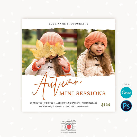 Fall Mini Session Template, Autumn mini sessions, Fall photography, Fall Sessions template, Autumn photography, Fall minis, Autumn minis
