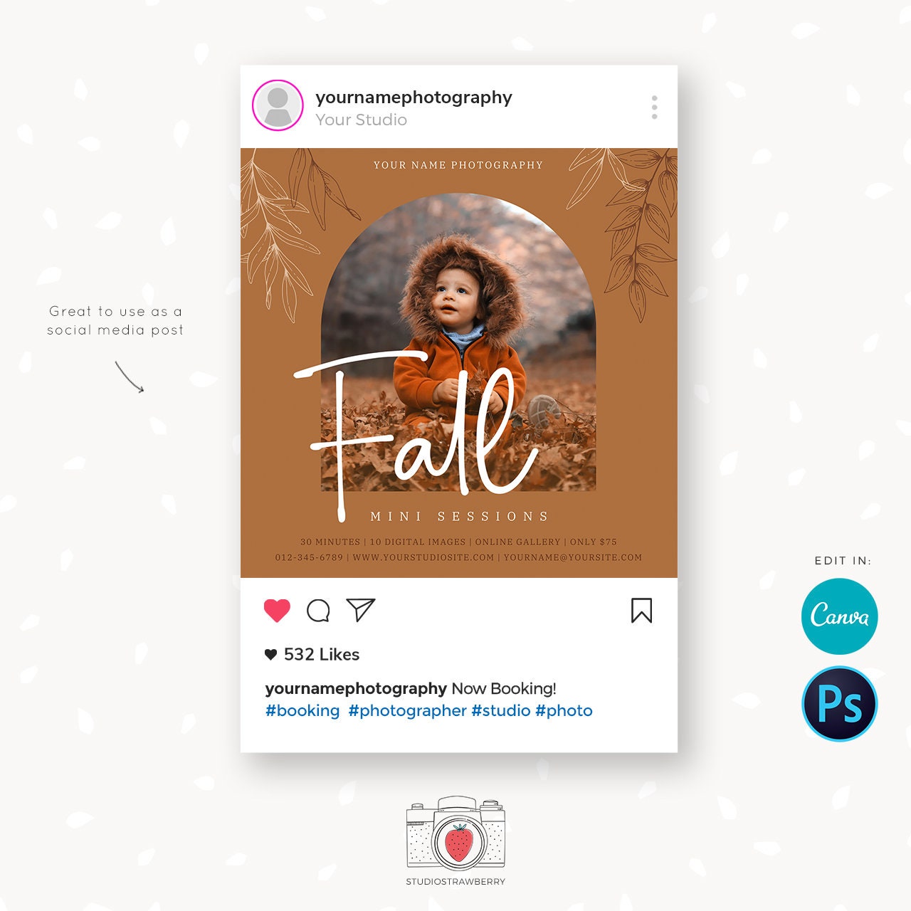 Fall Mini Session Template, Autumn mini sessions, Fall photography, Fall Sessions template, Autumn photography, Fall minis, Autumn minis