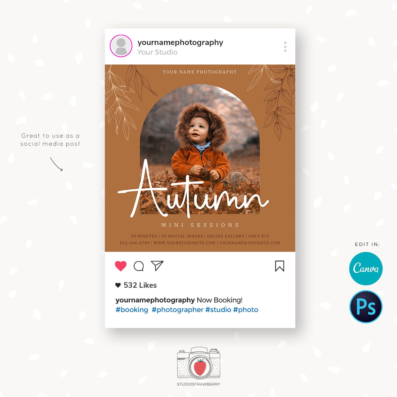 Fall Mini Session Template, Autumn mini sessions, Fall photography, Fall Sessions template, Autumn photography, Fall minis, Autumn minis
