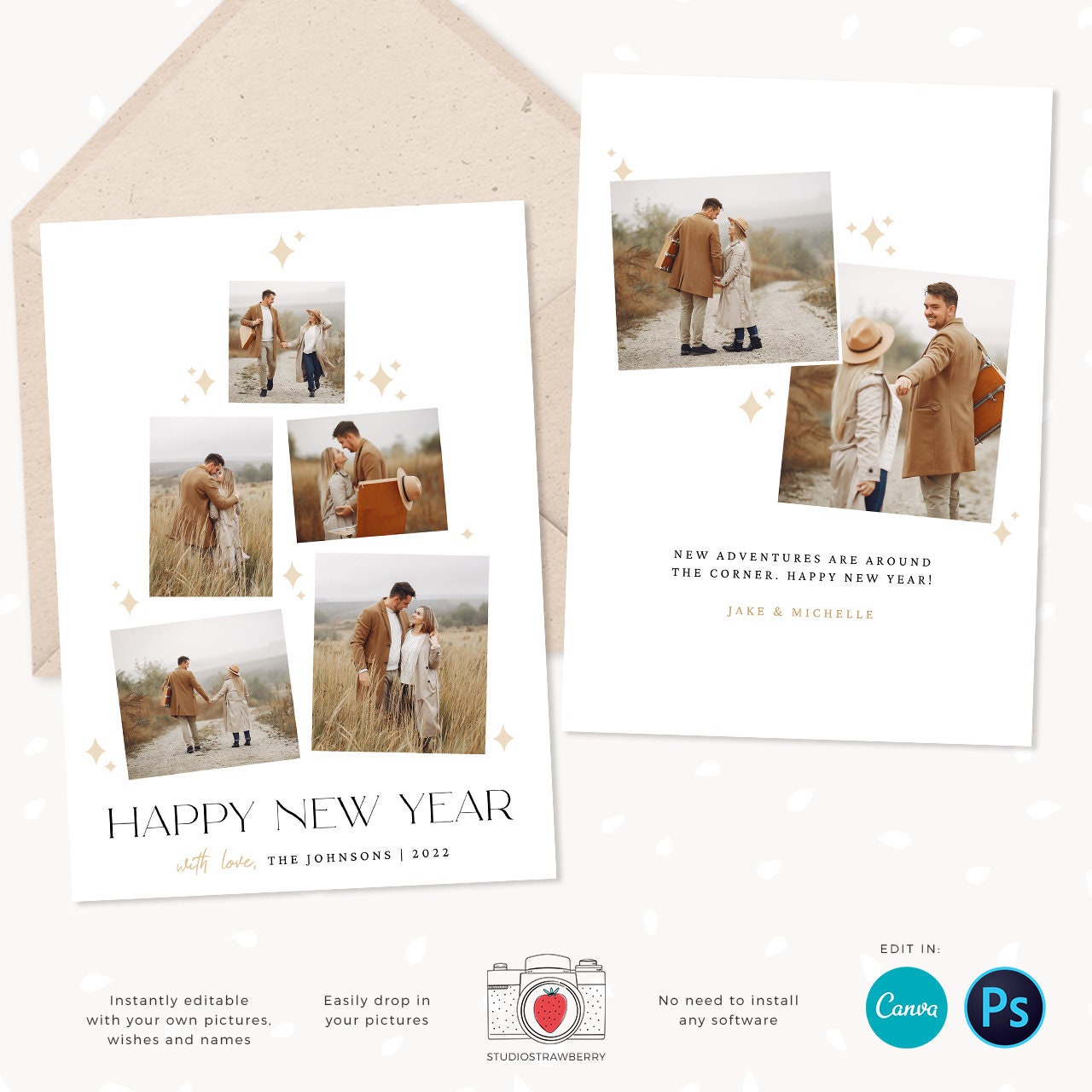 Christmas card template "Christmas tree"