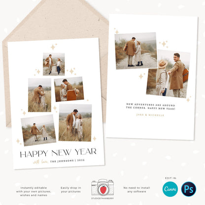 Christmas card template "Christmas tree"