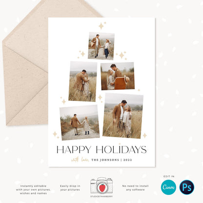 Christmas card template "Christmas tree"