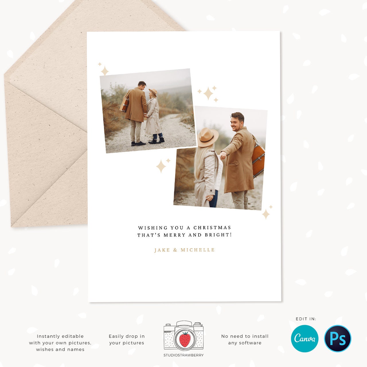 Christmas card template "Christmas tree"