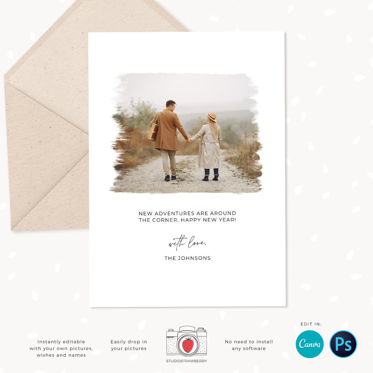 Christmas card template "Christmas tree"