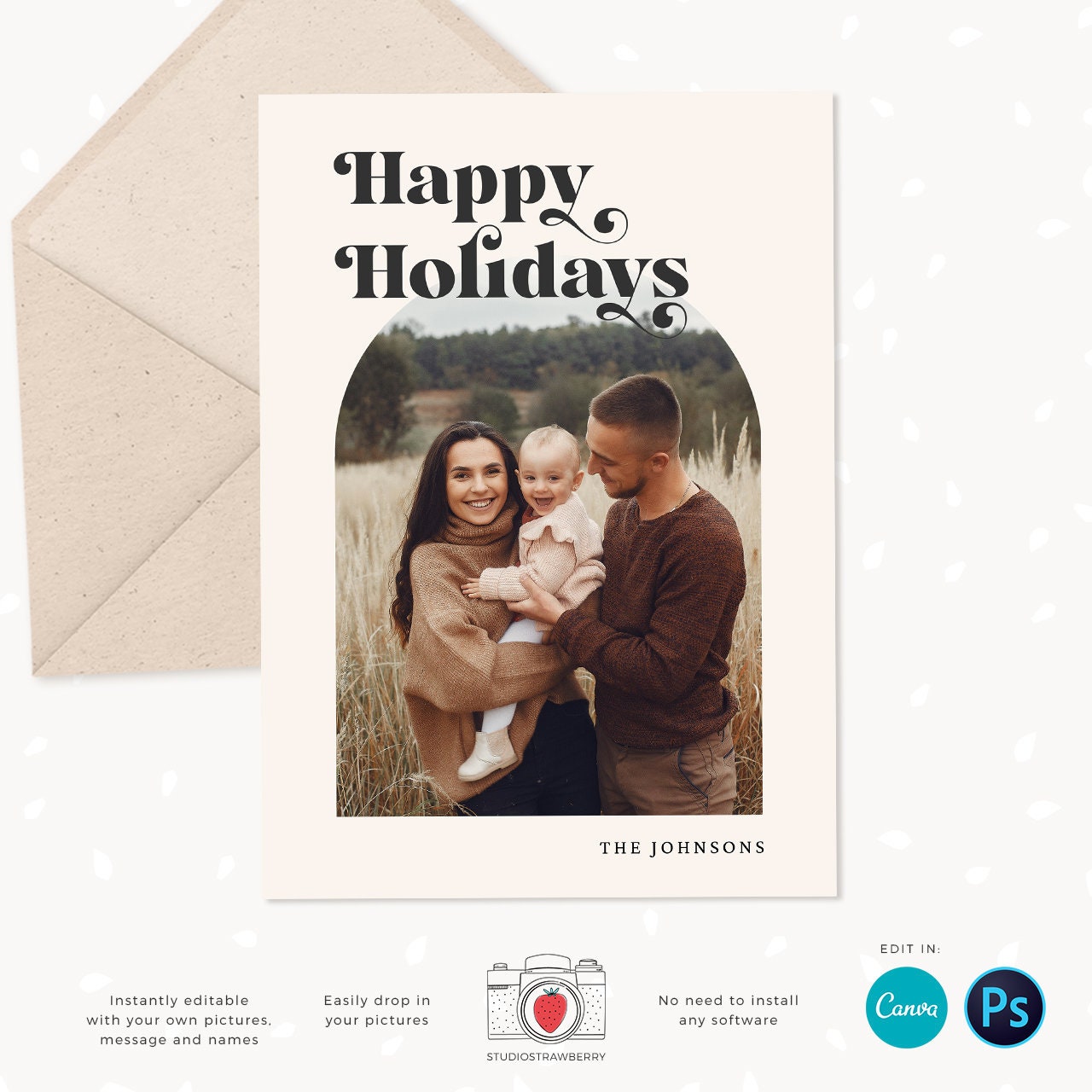 Year in review Christmas card template, 2022 monthly overview, Canva Year in review template monthly, Year in review holiday card, Pictures