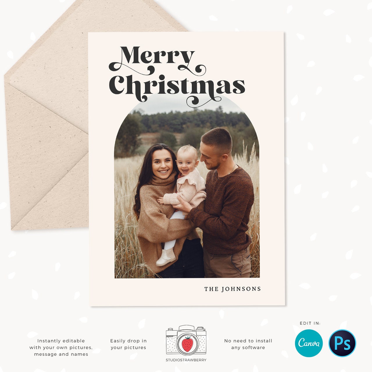 Year in review Christmas card template, 2022 monthly overview, Canva Year in review template monthly, Year in review holiday card, Pictures