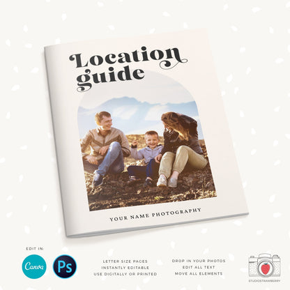 Location Guide Template, Photography Magazine, Welcome guide, 12 pages, Template for photographers, Magazine Template, Canva & Photoshop
