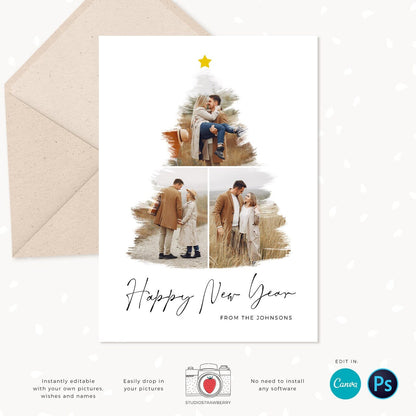 Christmas card template "Christmas tree"