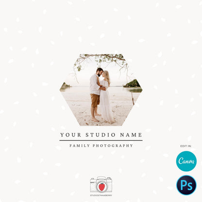 Logo design, Premade logo, Editable logo, Honeycomb, Hexagon, Modern logo, Photo logo, Photography logo, Photographer logo, Picture logo