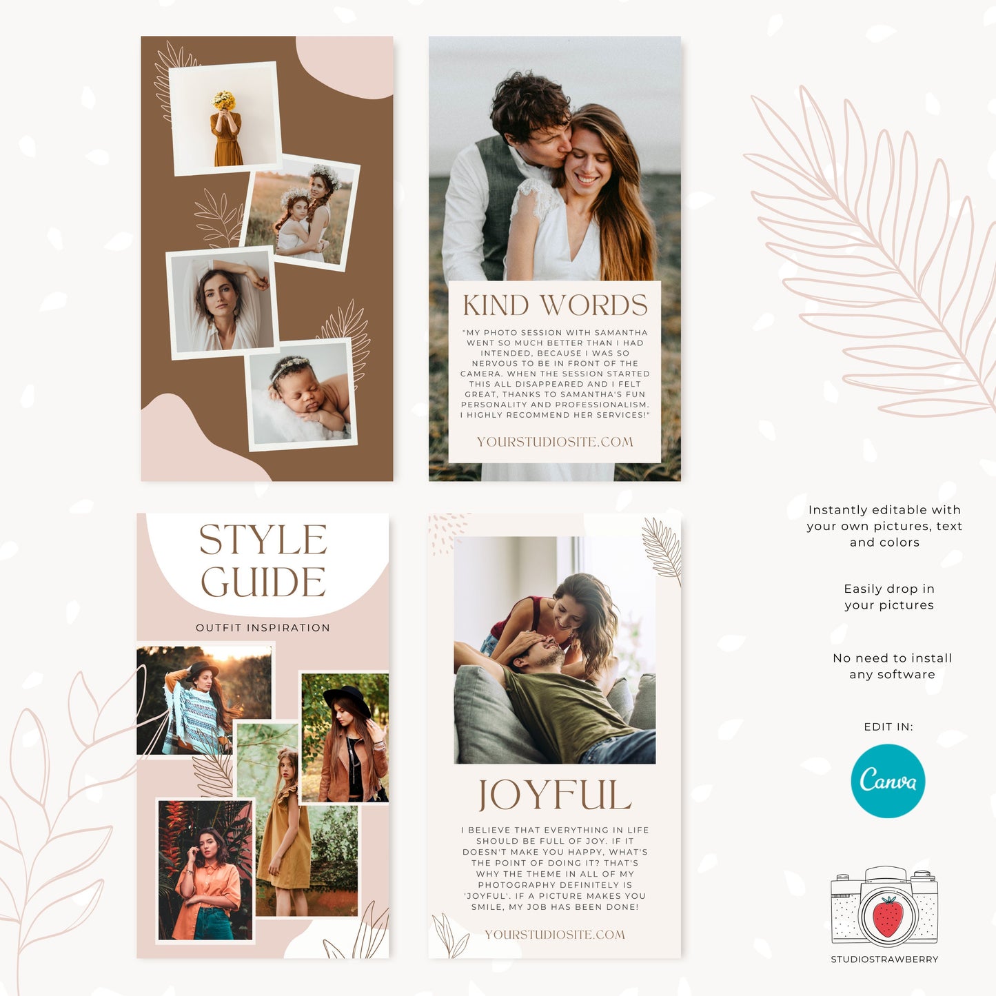 Photographer instagram story templates, Photography instagram template, Instagram story photographers, Canva instagram story template