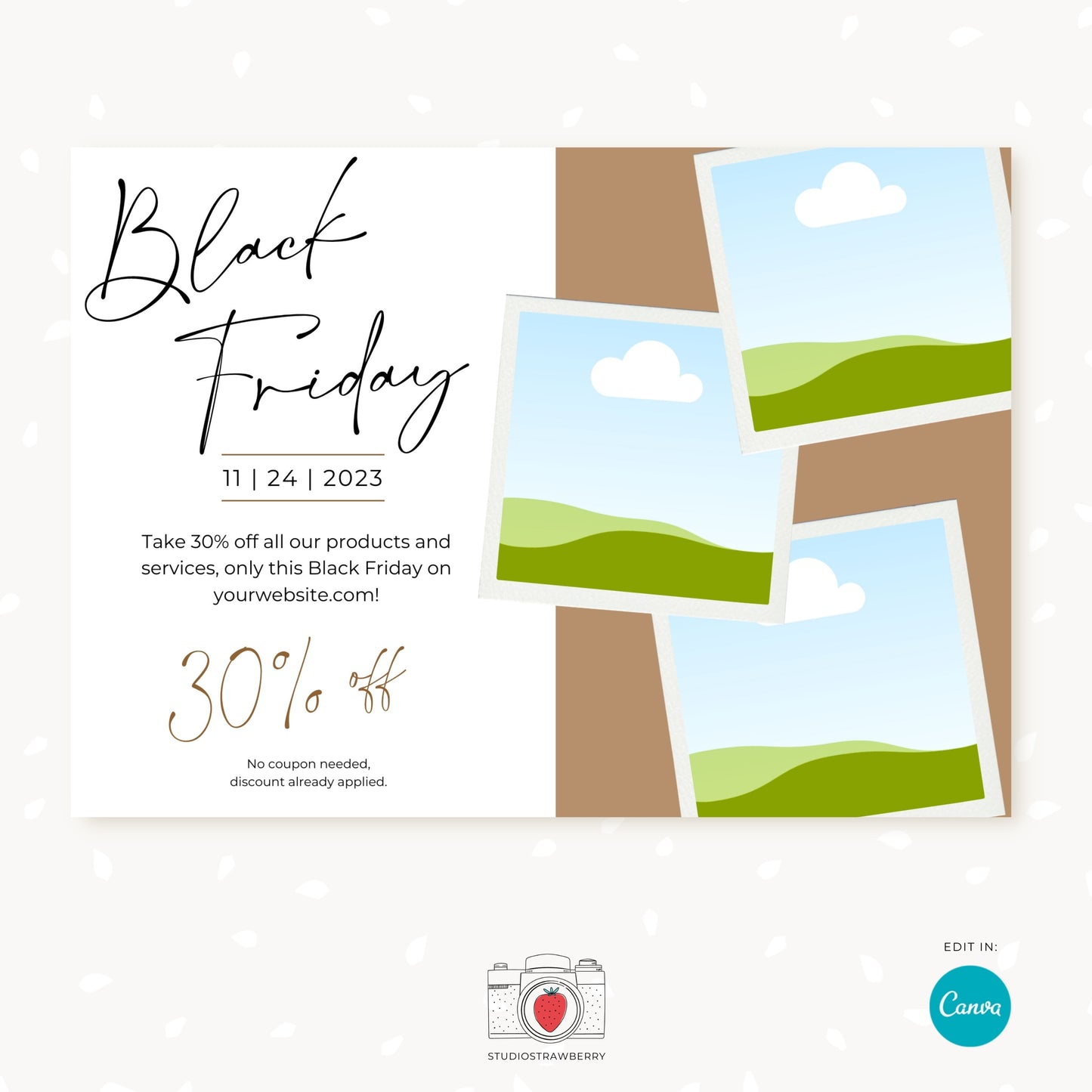 Black Friday Marketing Template, Black Friday Canva Template, Black Friday Sale Promotion, Black Friday offer, Instagram, Social media, FB
