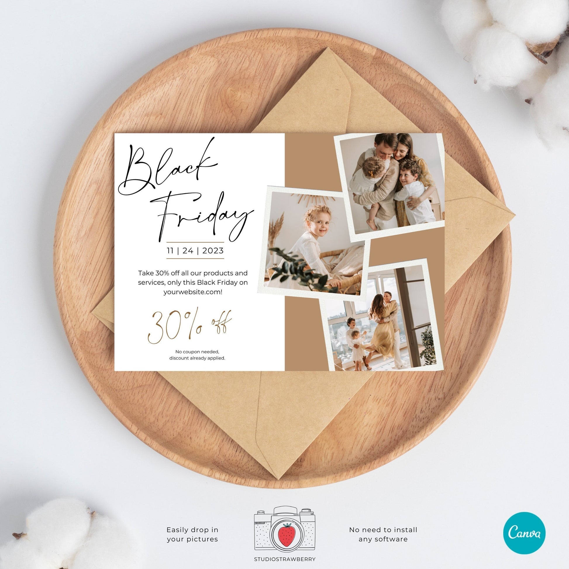Black Friday Marketing Template, Black Friday Canva Template, Black Friday Sale Promotion, Black Friday offer, Instagram, Social media, FB