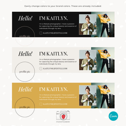 LinkedIn Banner Template for Photographers, Customizable Canva Template for Professional Photography Profiles, Photographer branding C12