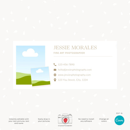Minimalist Email Signature Template | Customizable Canva Design for Gmail, Yahoo, Outlook & more | C11