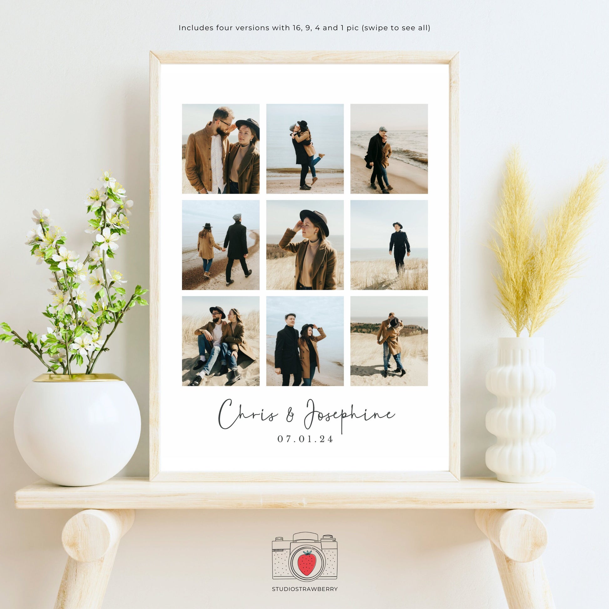 Editable Photo Collage Gift Template | Customizable Canva Design for Quick Printable Gifts