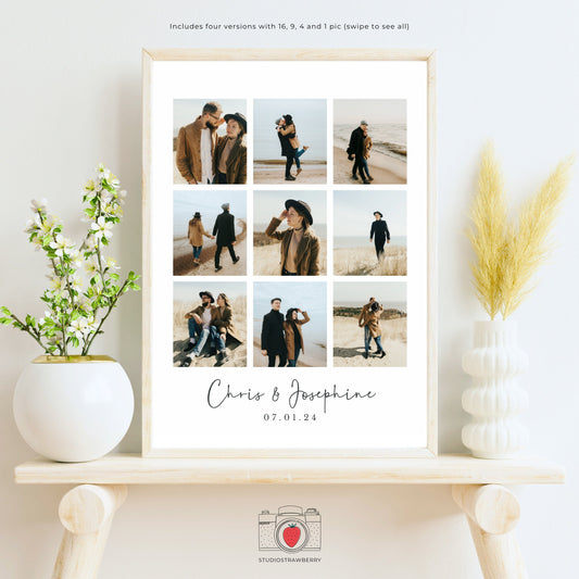 Editable Photo Collage Gift Template | Customizable Canva Design for Quick Printable Gifts