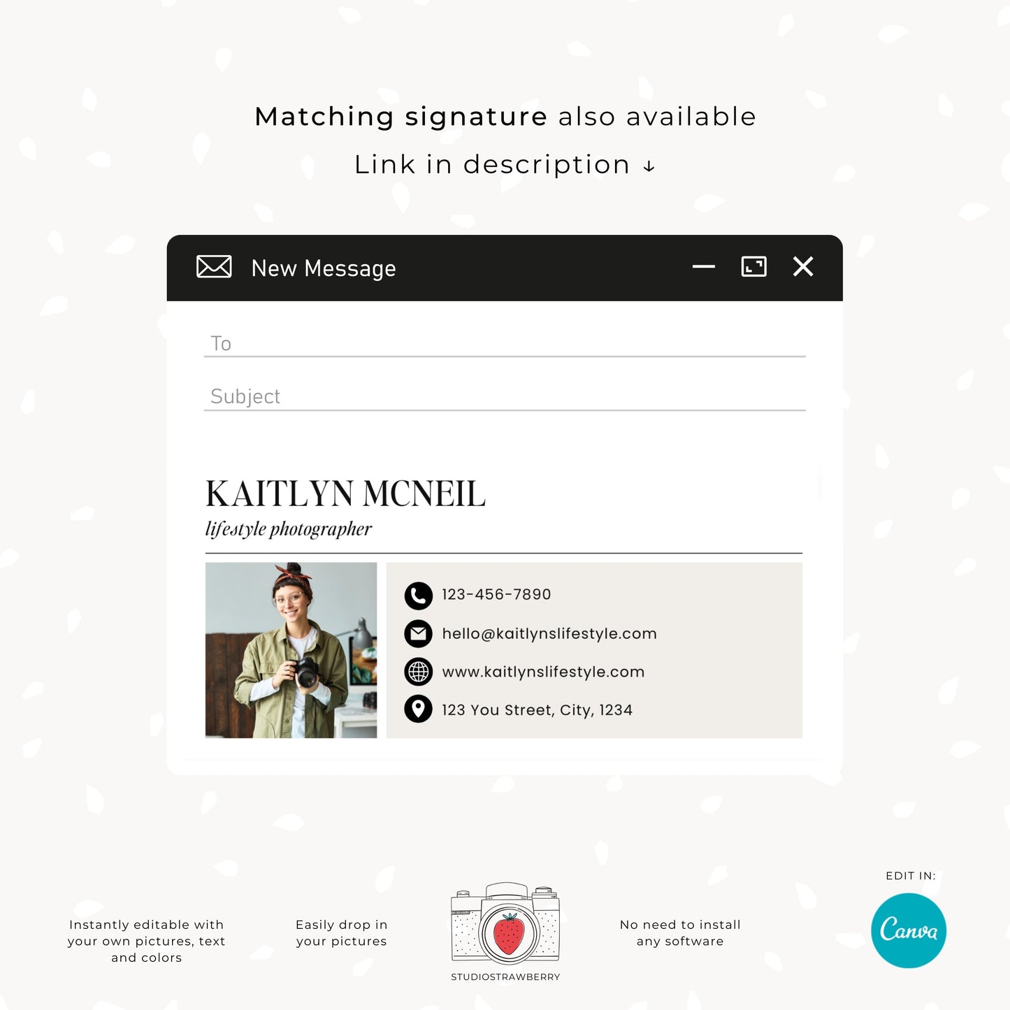 Photography Session Reminder Template | Customizable Canva Design for Professional Photographers | C12