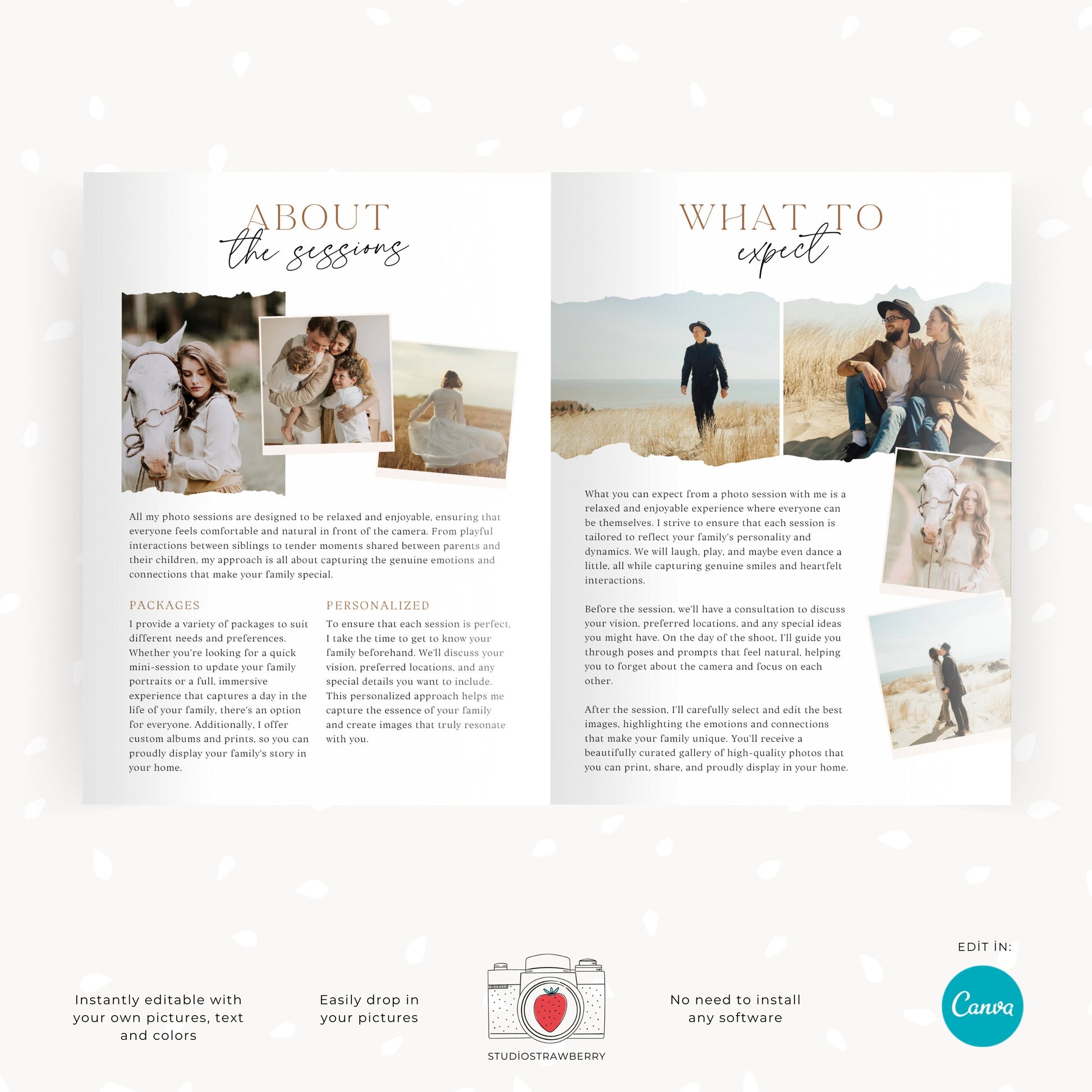 Photography Welcome Guide Template | Editable Canva Client Magazine | Customizable Digital Session Guide for Photographer | C10