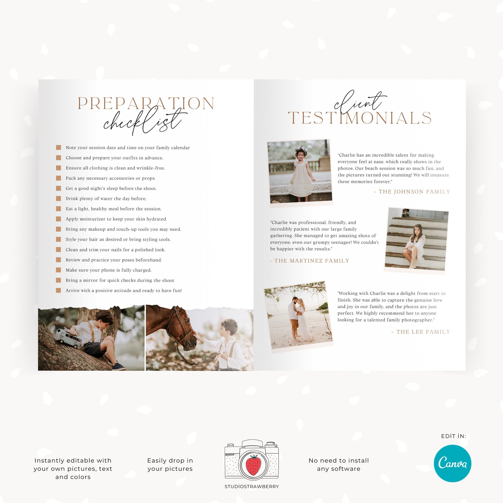 Photography Welcome Guide Template | Editable Canva Client Magazine | Customizable Digital Session Guide for Photographer | C10