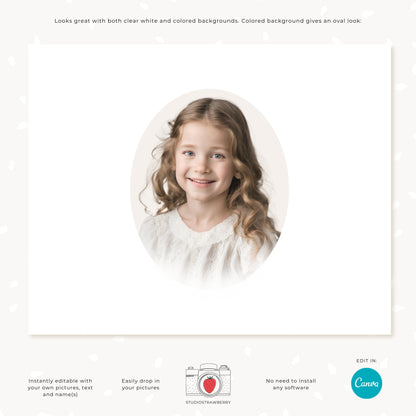 Editable Heirloom Photo Collage Template Set | Heirloom Composite Portraits | Customizable Canva Template for Family Wall Art