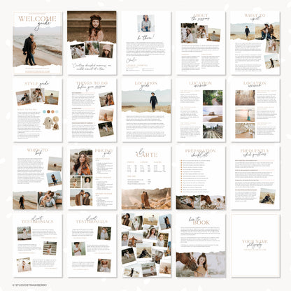 Photography Welcome Guide Template | Editable Canva Client Magazine | Customizable Digital Session Guide for Photographer | C10