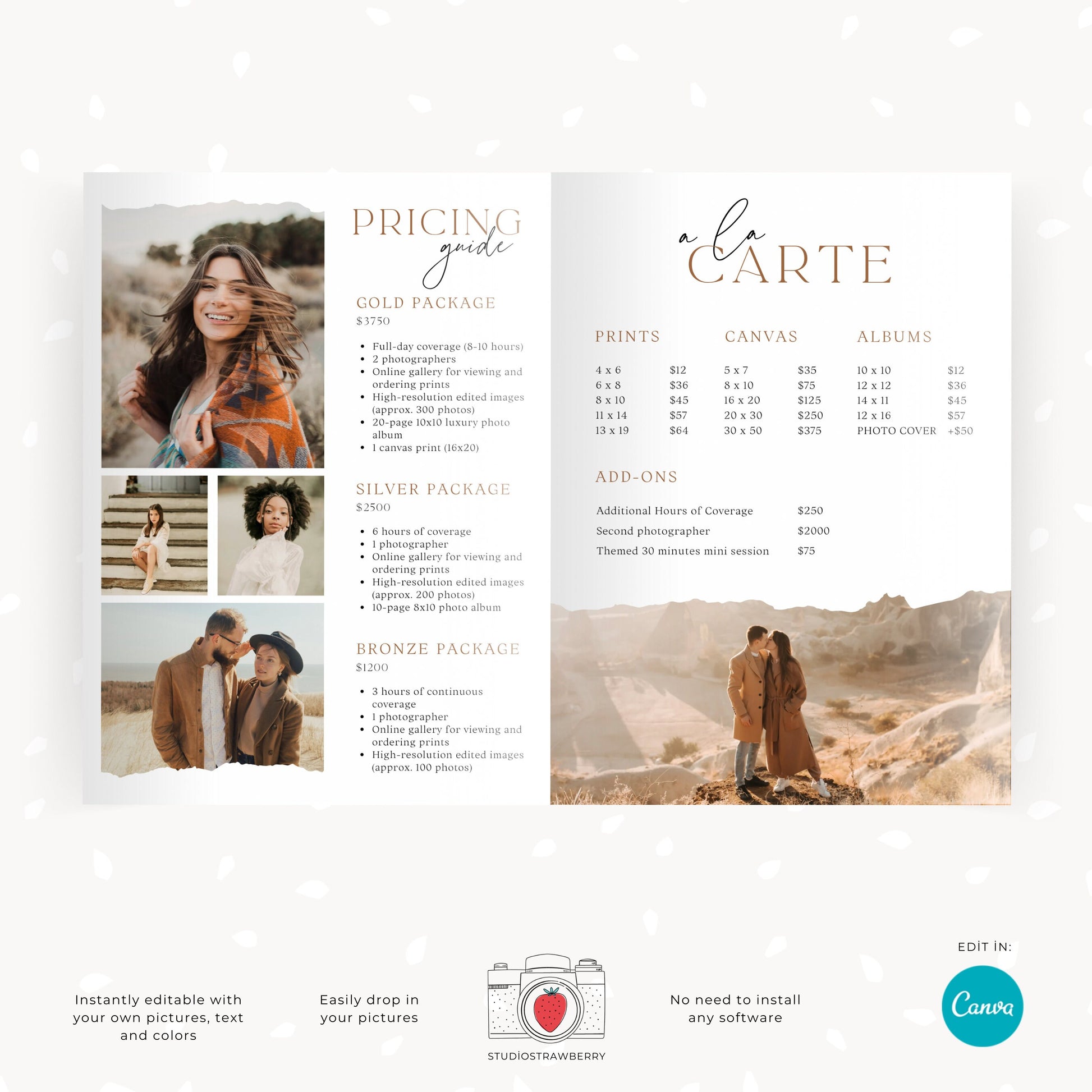 Photography Welcome Guide Template | Editable Canva Client Magazine | Customizable Digital Session Guide for Photographer | C10