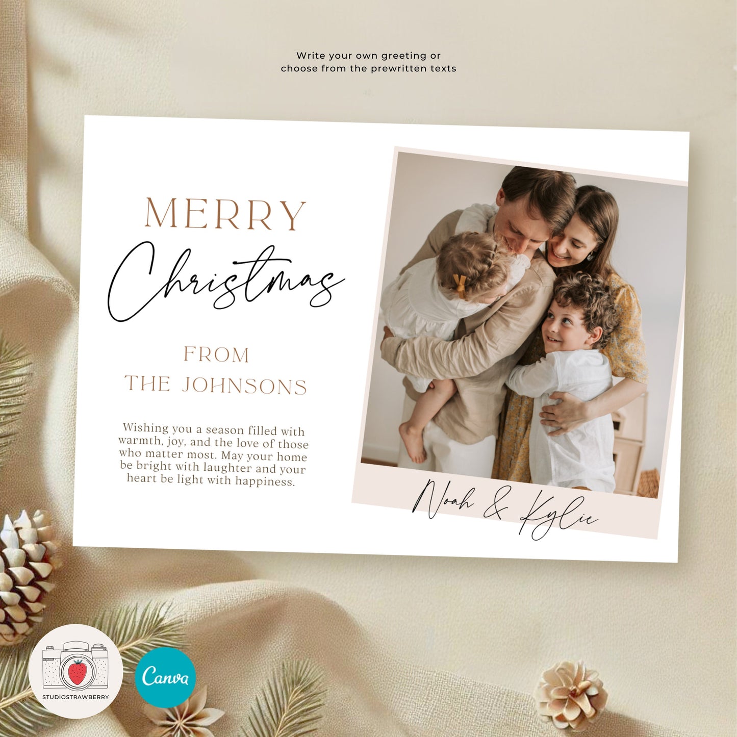 Year in Review Photo Card with Timeline Design, Custom Family Year Summary, Year Highlights, Editable Recap Card