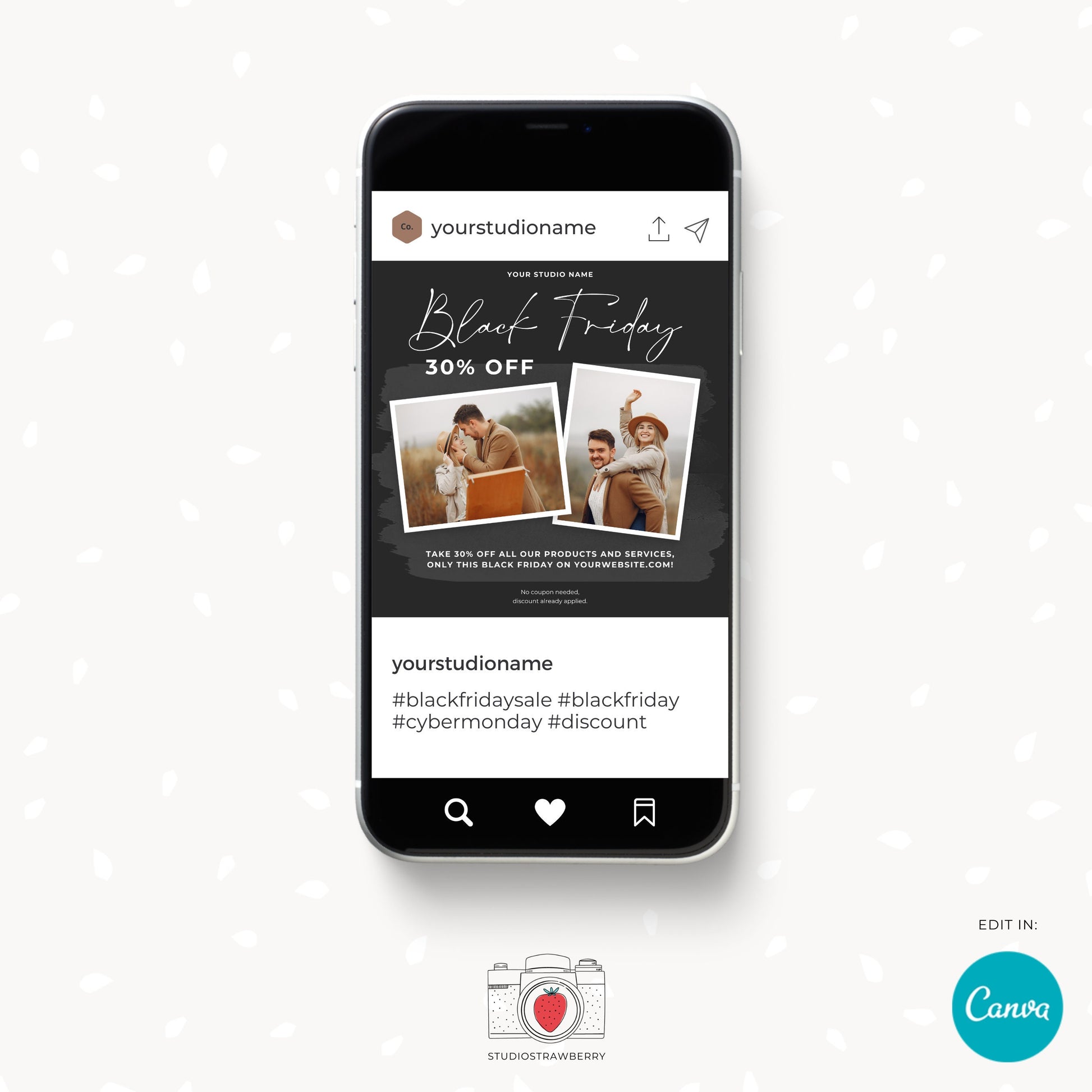 Black Friday Sale Flyer Template | Canva Marketing Flyer for Small Businesses | Printable Customizable Discount Flyer for Entrepreneurs