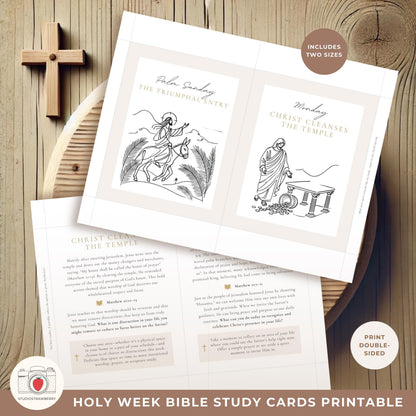 Holy Week Devotional for families with printable study and scripture cards