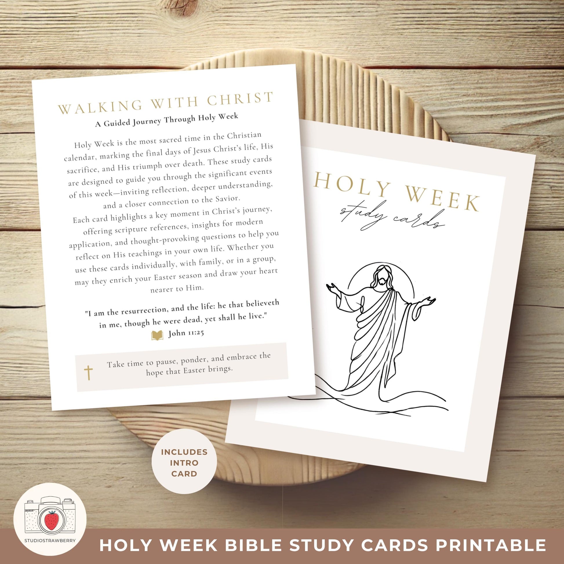 Scripture-Based Holy Week Cards for Easter preparation and journaling