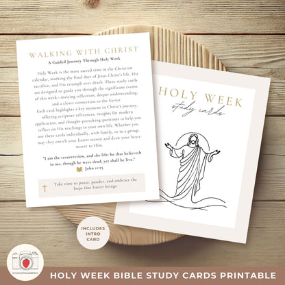 Scripture-Based Holy Week Cards for Easter preparation and journaling