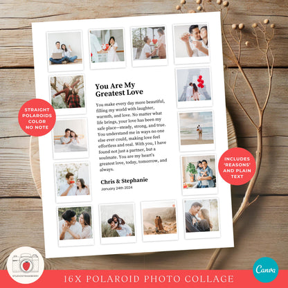 One-year relationship gift idea – personalized love letter with photos