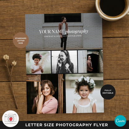 Customizable photography introduction flyer for Canva users