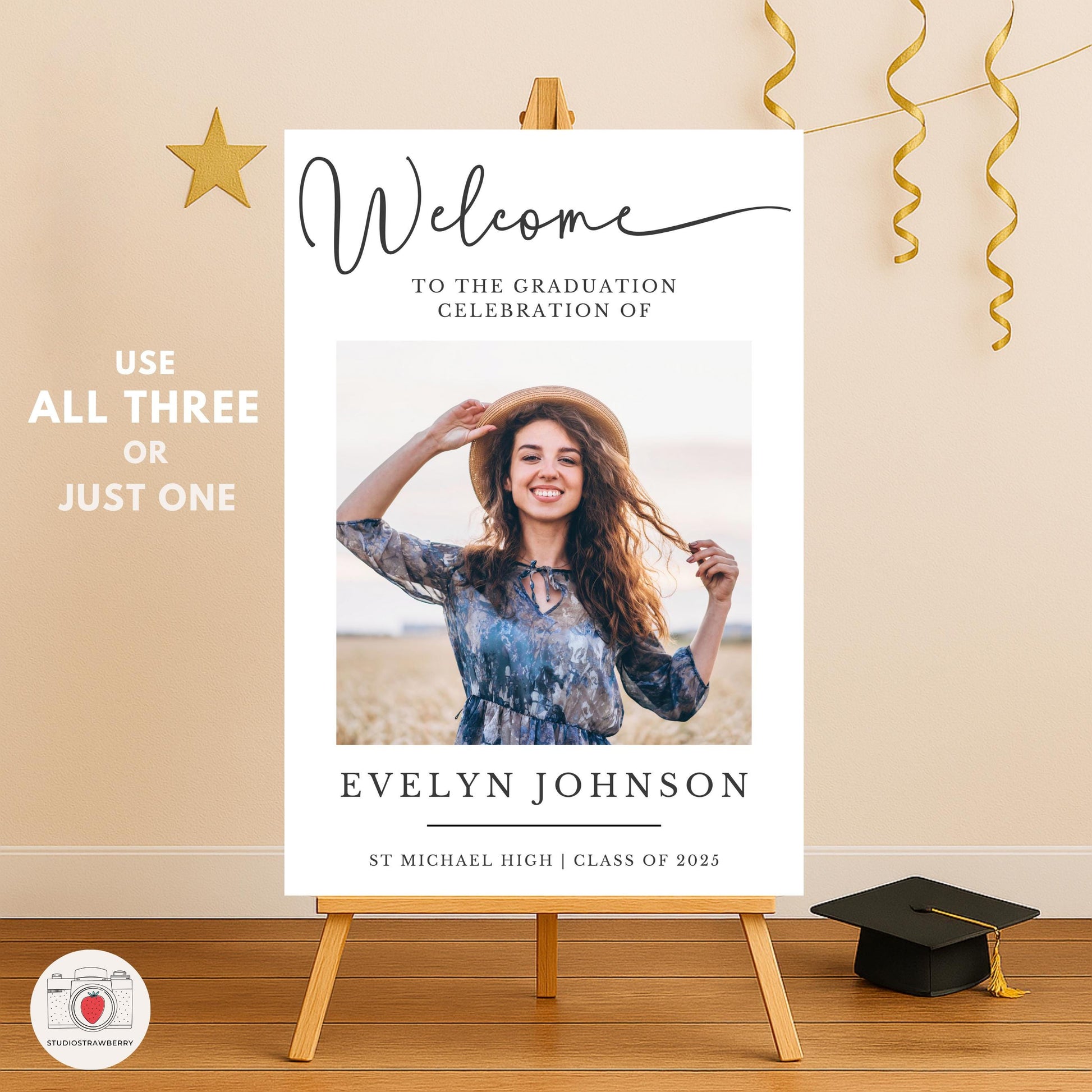 Graduation signs printable decor for senior party