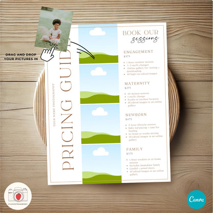 Canva pricing guide for wedding, lifestyle, or portrait photographers