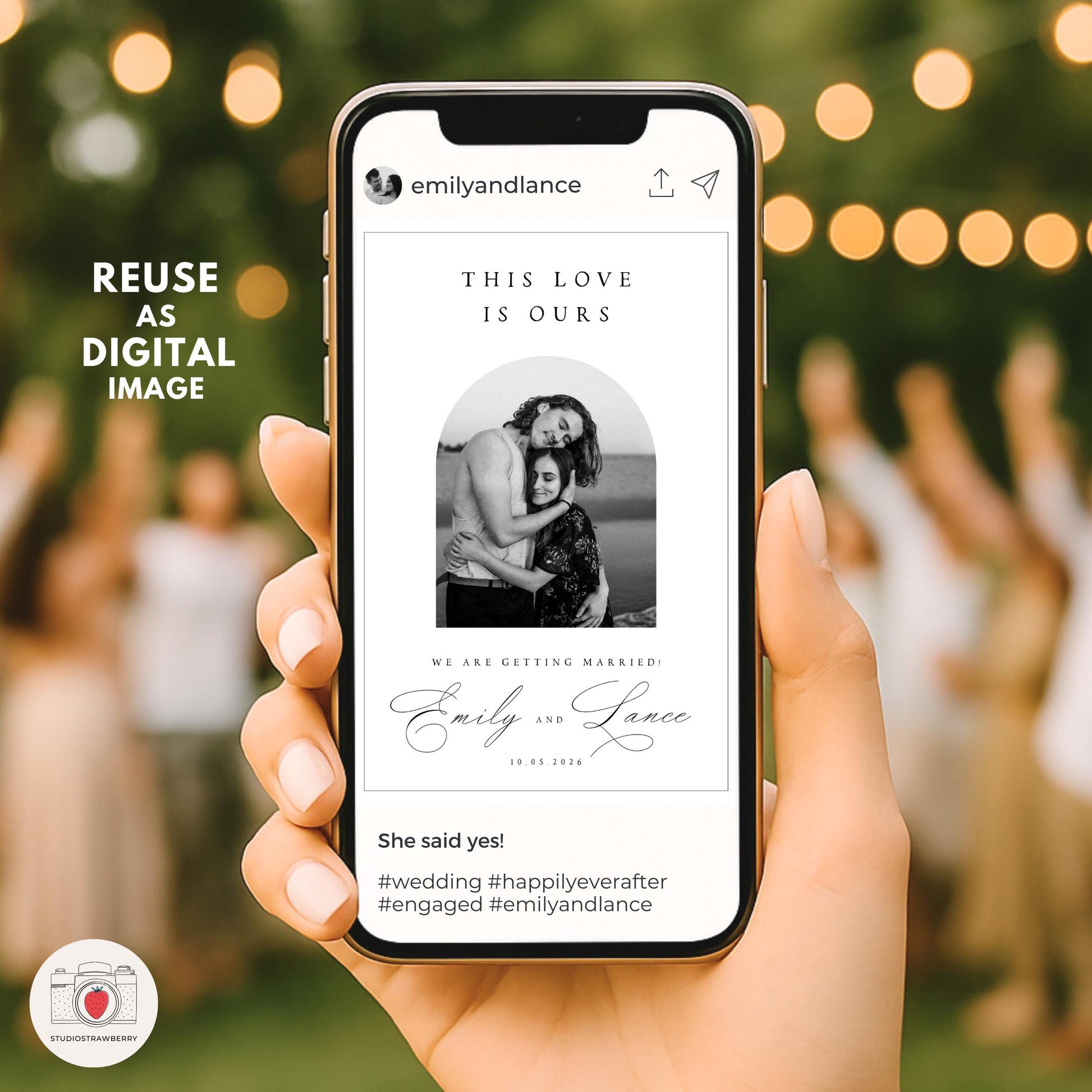 Custom printable sign for engagement celebration