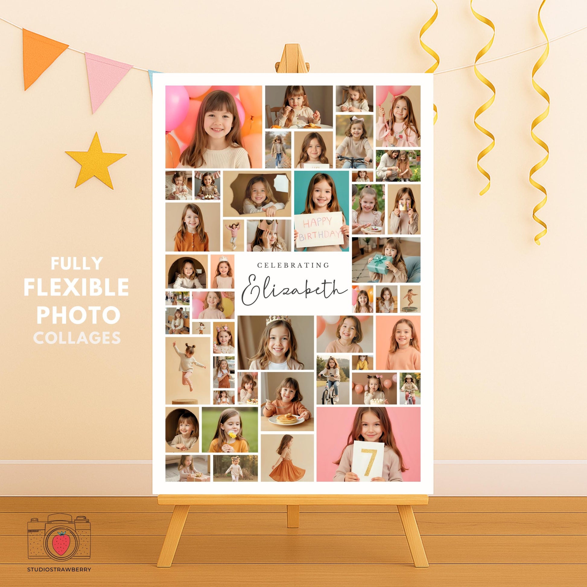 Personalized birthday welcome sign for 7 year old