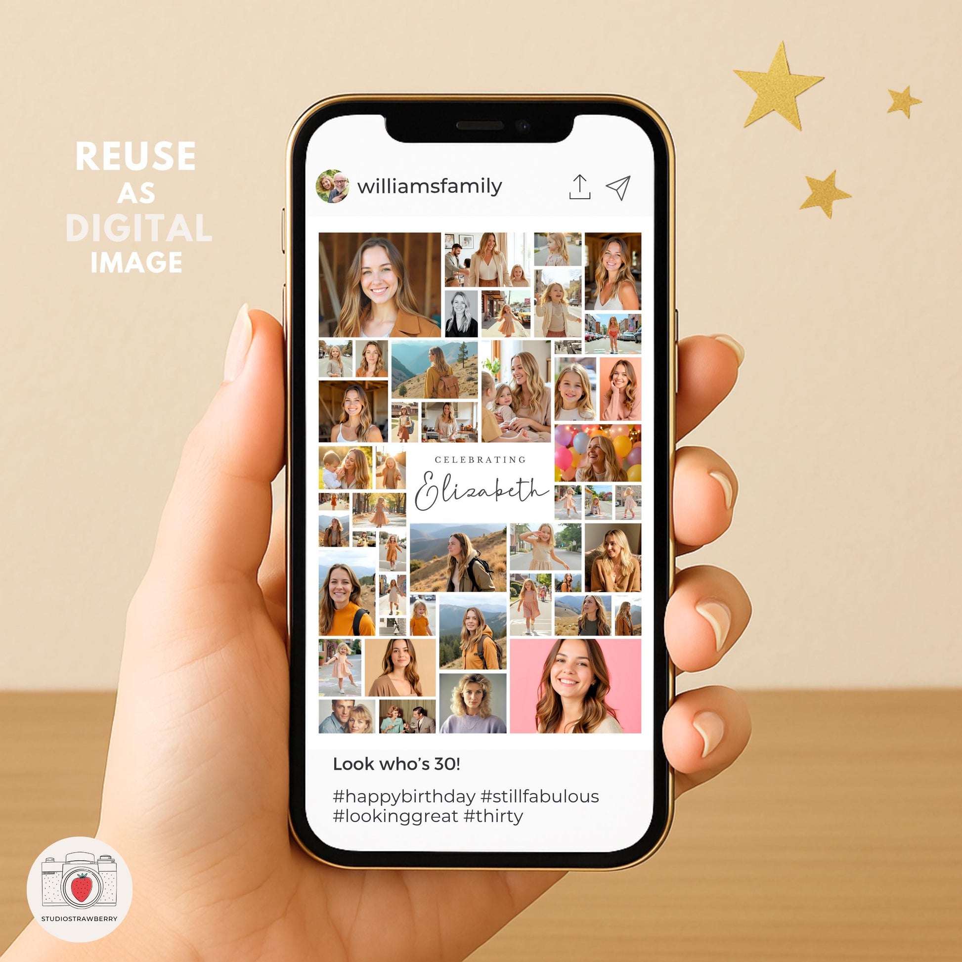 Digital download 30th birthday decor sign editable in Canva