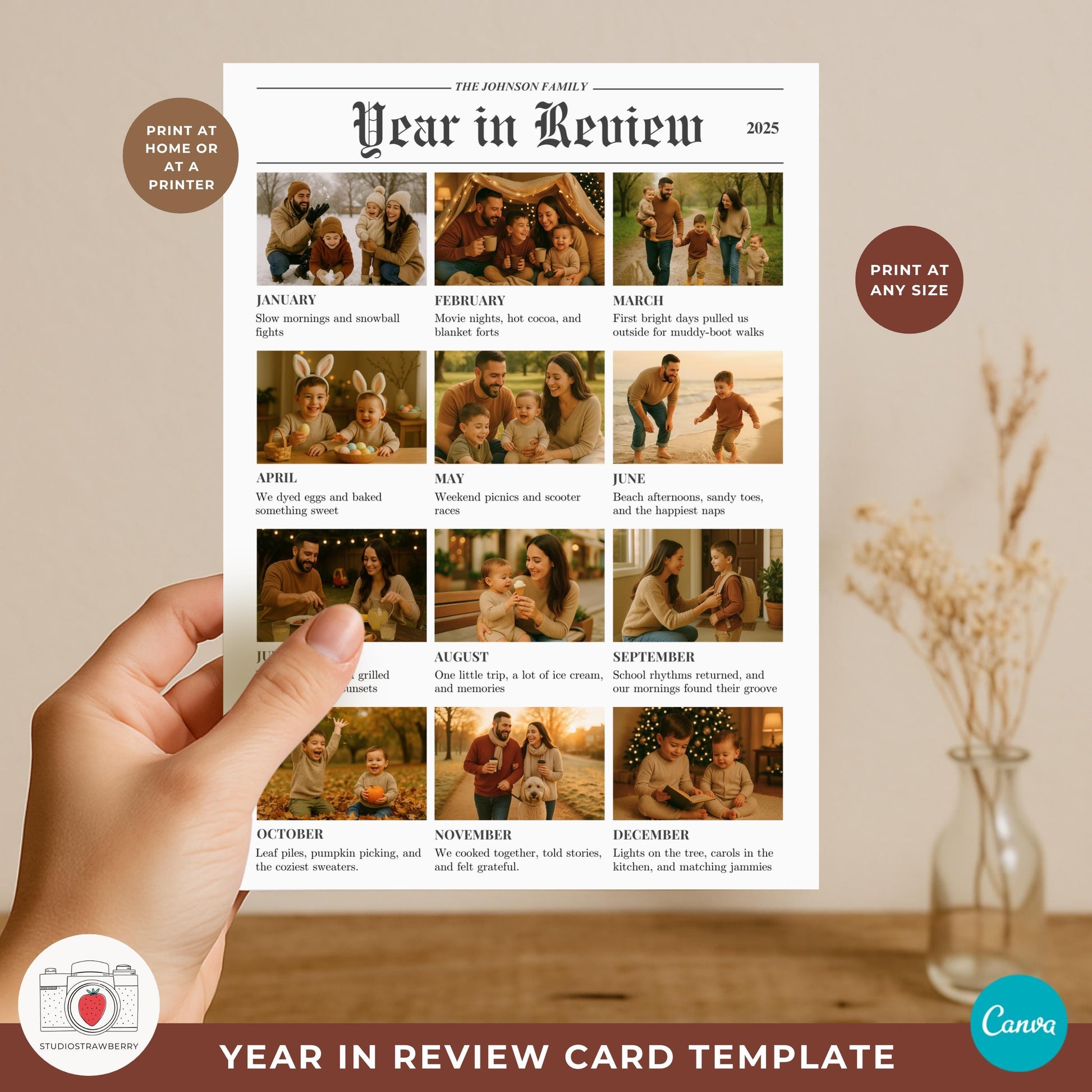 Newspaper Christmas Card Template