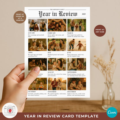 Newspaper Christmas Card Template