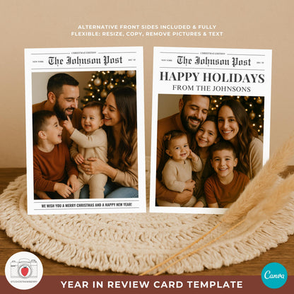 Newspaper Christmas Card Template