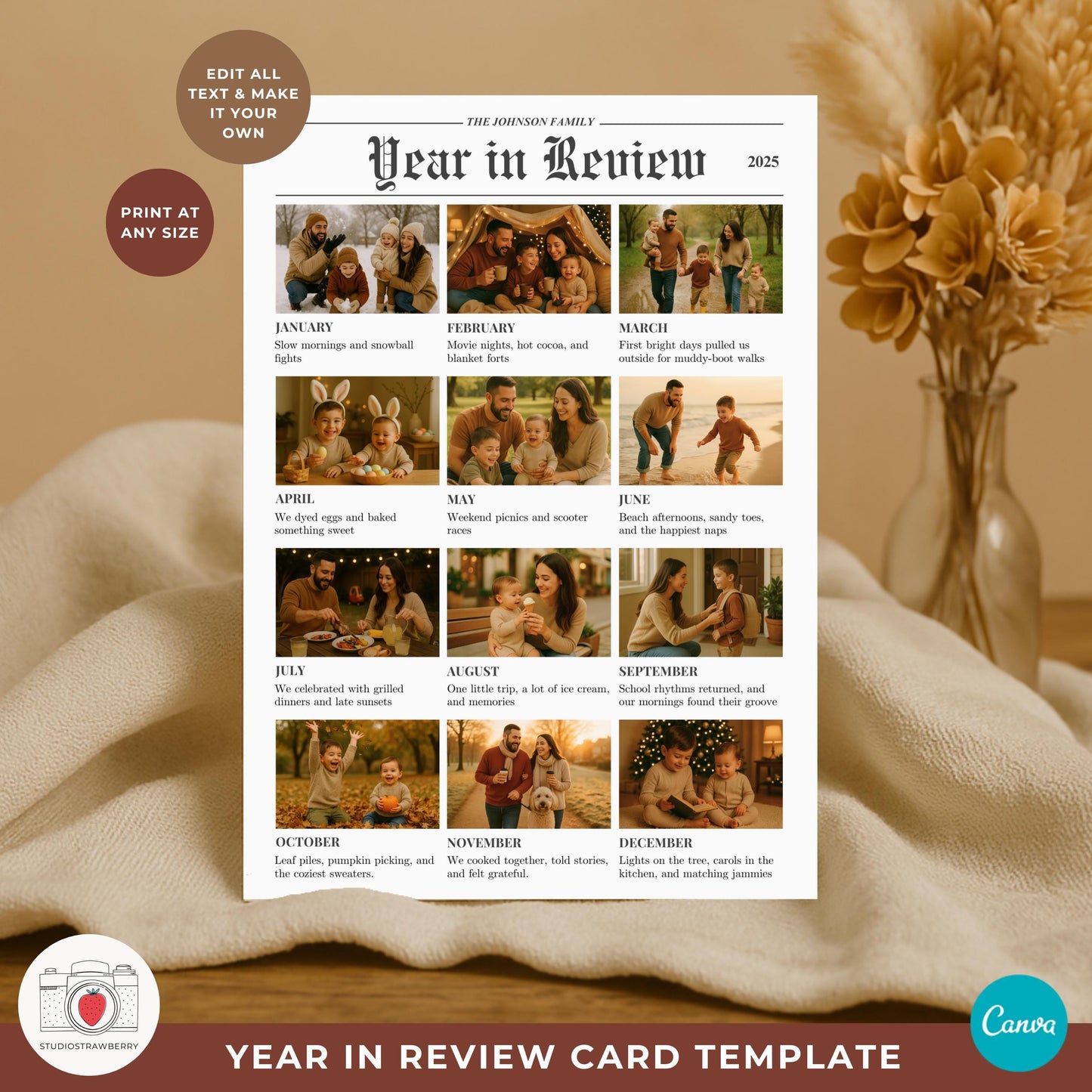 Newspaper Christmas Card Template