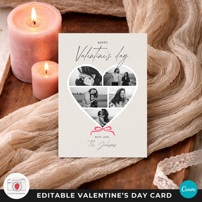 Personalized valentine photo card made for meaningful couple keepsakes
