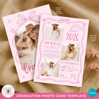 Beginner friendly graduation card template for non tech users