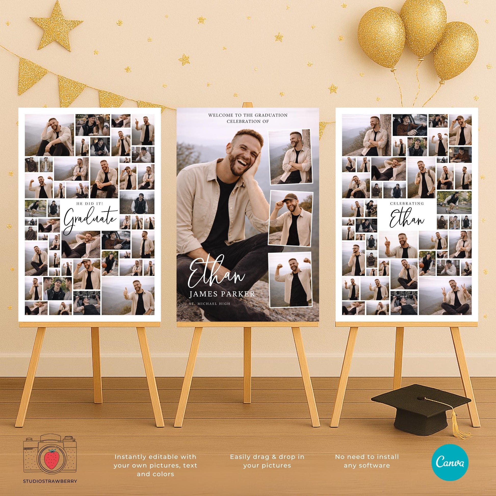 graduation welcome poster with pictures for class of 2026 celebration