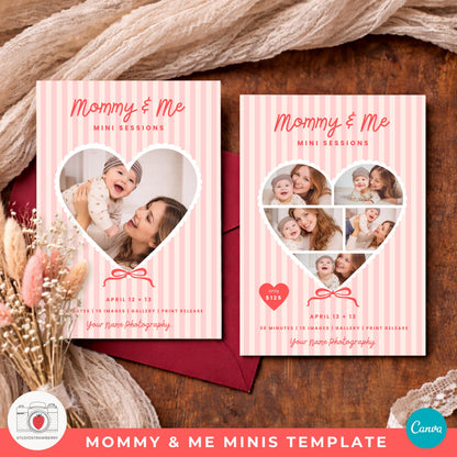 Mommy and me Instagram post template for photography mini sessions promotion