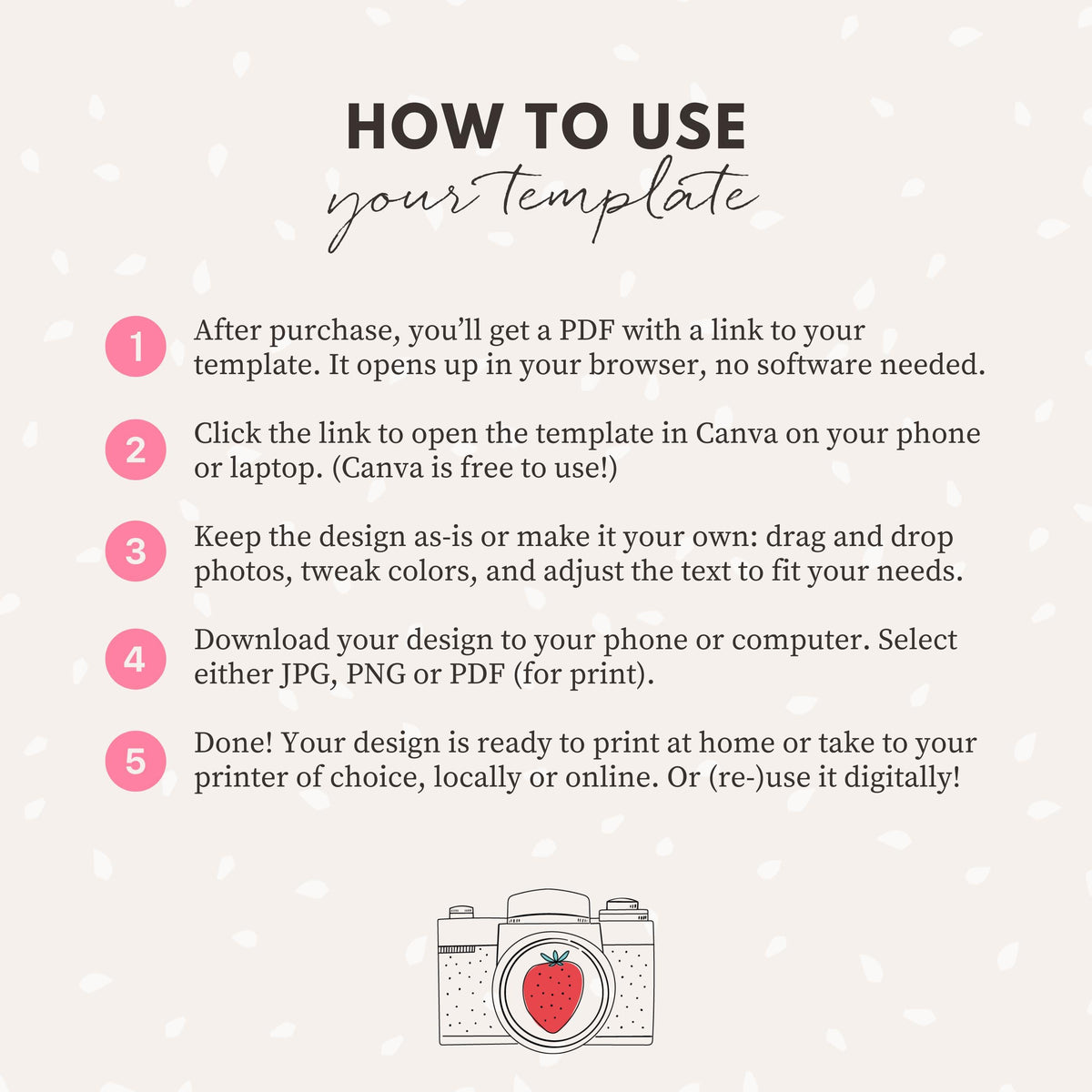Children mini sessions photography template with ice cream themed photo frame and Canva editing